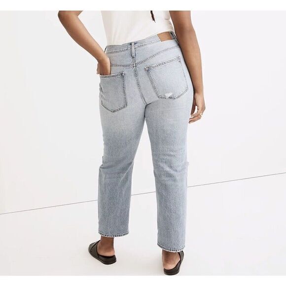 MADEWELL Womens The Perfect Vintage Jeans NEW Destroyed ND507 Cooper Wash Sz 32 - Picture 2 of 12